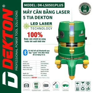 MÁY CÂN BẰNG LASER DEKTON - DK LS0501 PLUS - 05 TIA (TIA XANH) - CÓ REMOTE MÁY CÂN BẰNG LASER DEKTON - DK LS0501 PLUS - 05 TIA (TIA XANH) - CÓ REMOTE