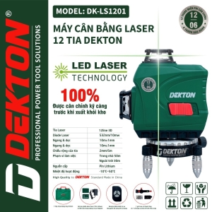MÁY CÂN BẰNG LASER DEKTON - DK LS1201 - 12 TIA (TIA XANH) - CÓ REMOTE MÁY CÂN BẰNG LASER DEKTON - DK LS1201 - 12 TIA (TIA XANH) - CÓ REMOTE
