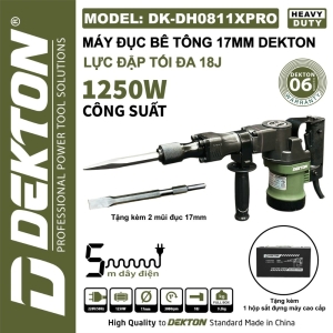 Máy đục bê tông Dekton  DK - DH 0811XPRO (điện) - đục 17 mm Máy đục bê tông Dekton  DK - DH 0811XPRO (điện) - đục 17 mm