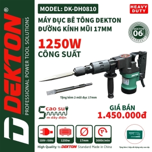 Máy đục Dekton  DK - DH 0810 (điện) - Mũi 17 mm Máy đục Dekton  DK - DH 0810 (điện) - Mũi 17 mm