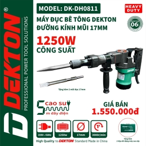 Máy đục Dekton  DK - DH 0811 (điện) - Mũi 17 mm Máy đục Dekton  DK - DH 0811 (điện) - Mũi 17 mm