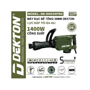 [TẶNG VOUCHER GIẢM GIÁ] Máy đục Dekton  DK - DH 65 XPRO (điện) - Mũi 30 mm - 1400W