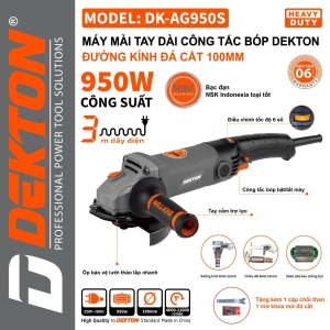 MÁY MÀI ĐIỆN DEKTON DK - AG 950S - CÔNG TẮC BÓP - CÓ ĐIỀU TỐC MÁY MÀI ĐIỆN DEKTON DK - AG 950S - CÔNG TẮC BÓP - CÓ ĐIỀU TỐC